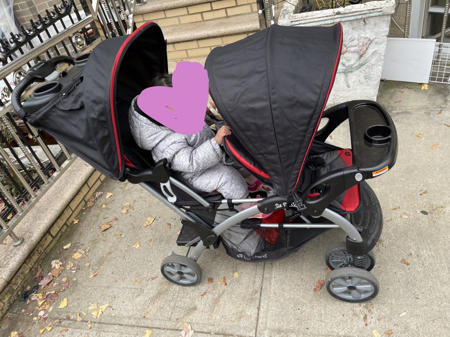 Baby Trend Sit N' Stand Double Stroller - Optic Red - photo 4