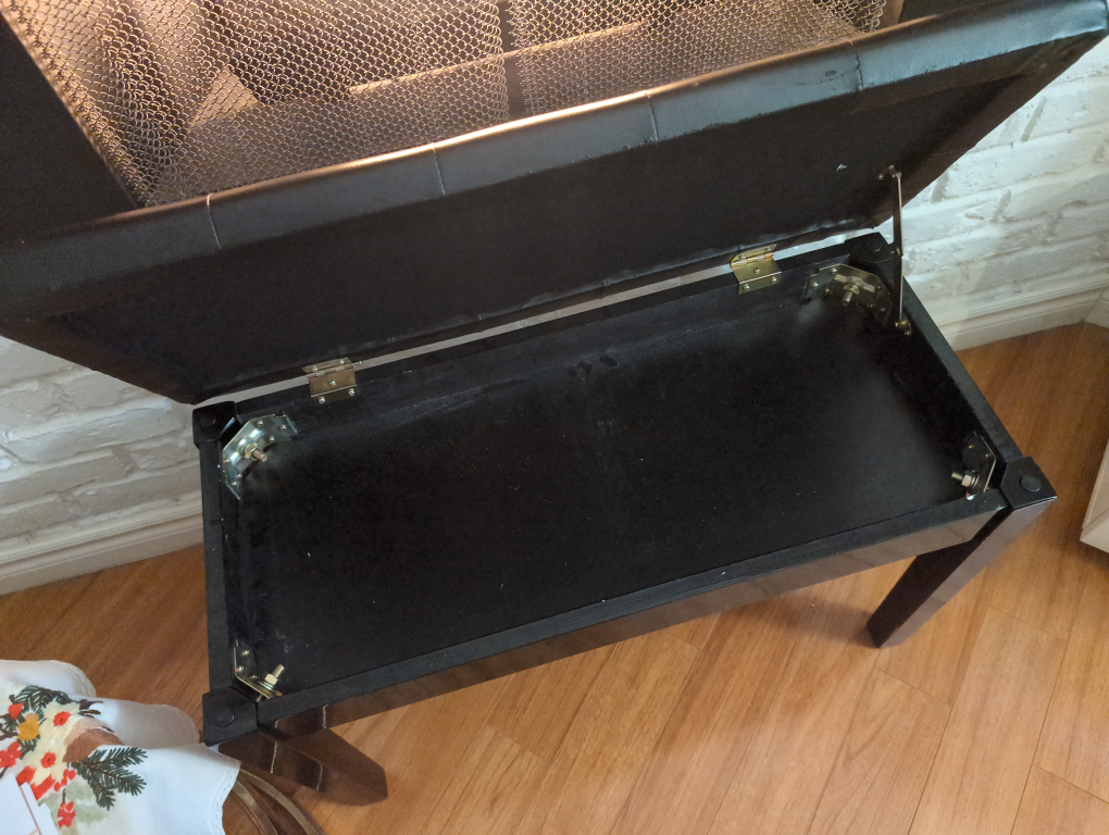 Leather Padded Piano Bench - photo 2