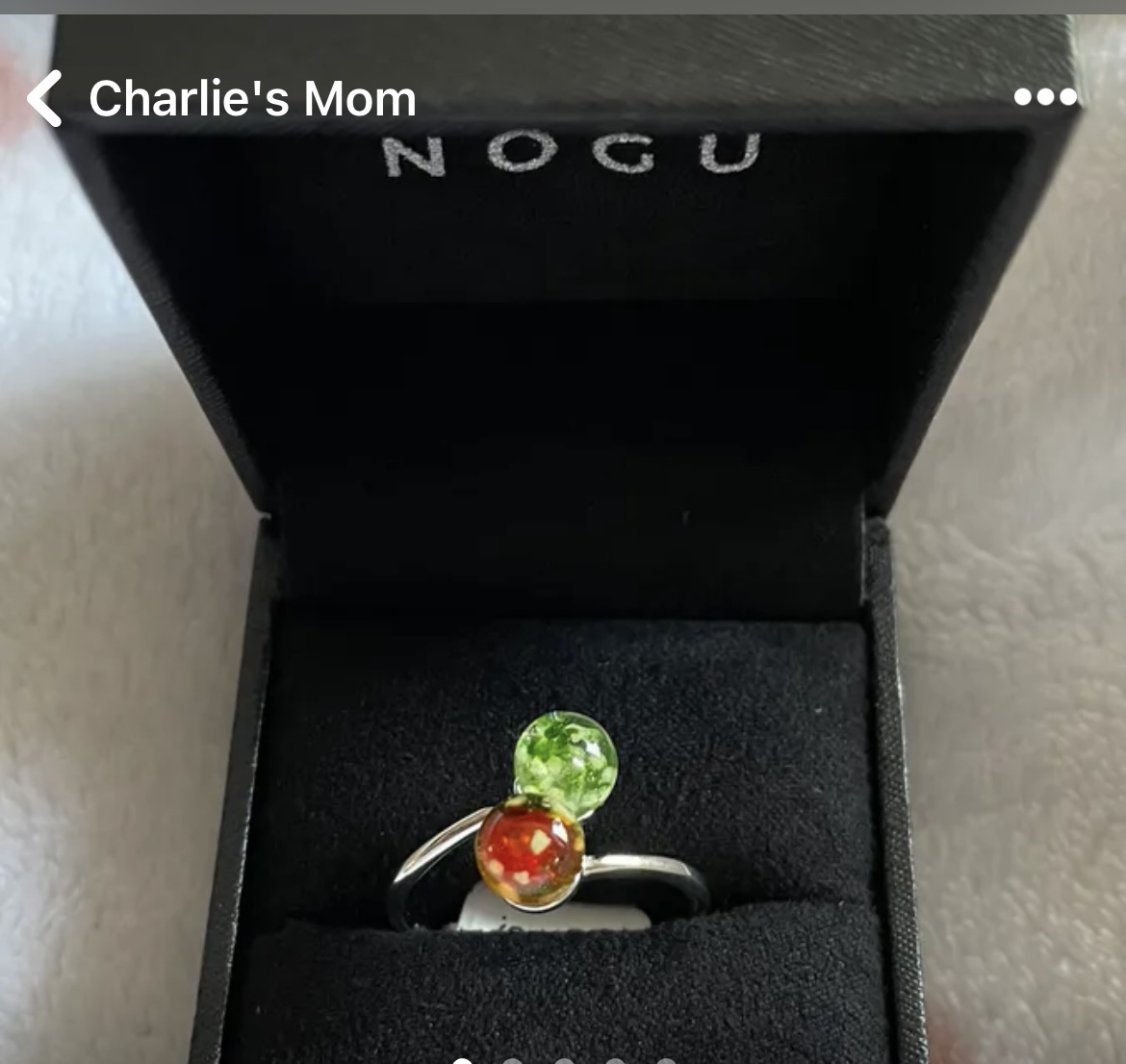 ✨✨NOGU Firefly Glass Adjustable Ring image indicator(5)