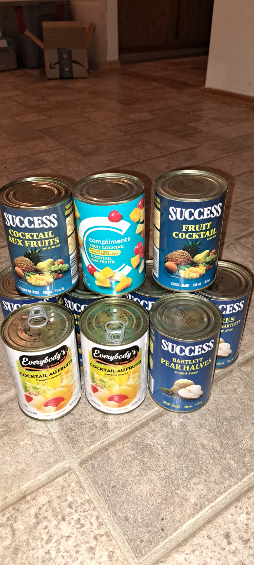 canned fruit
