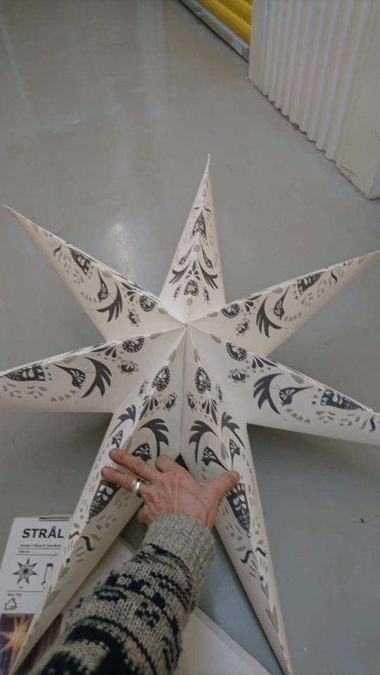 GIANT Ikea Paper Star fold up Strala Christmas New years - photo 2