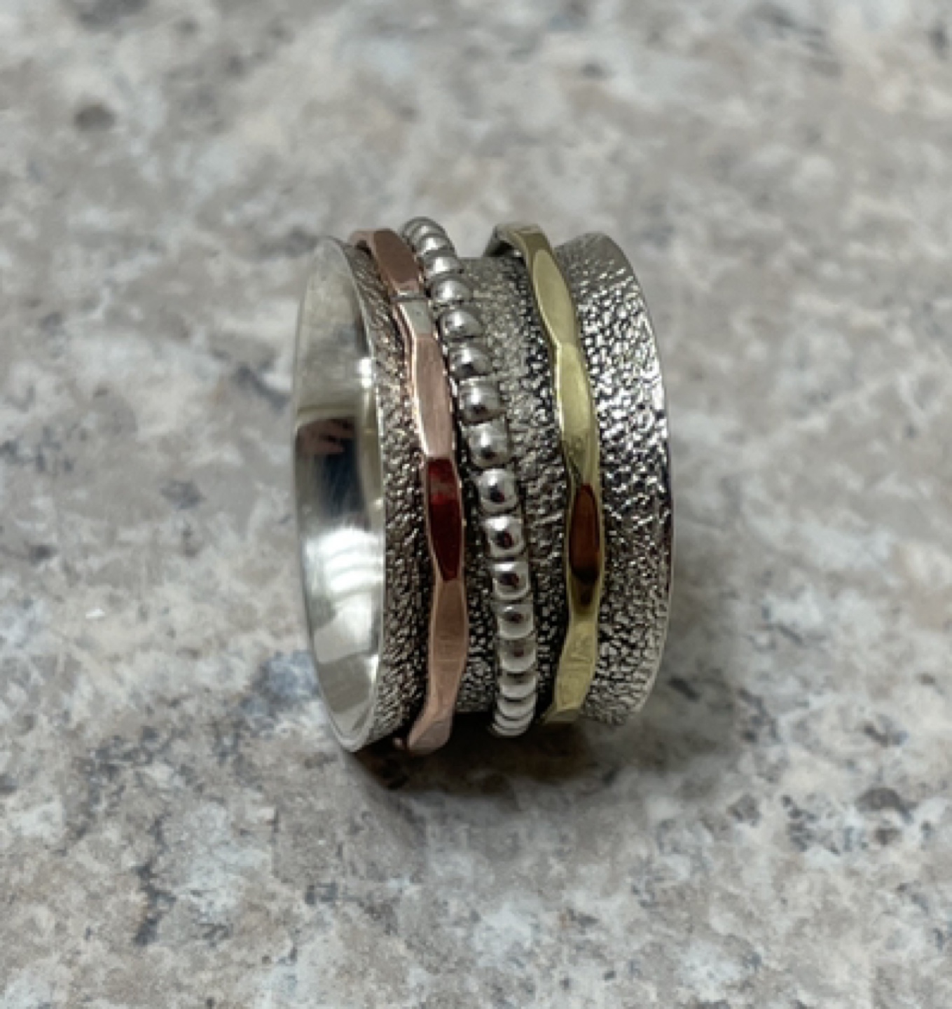 925 Sterling silver meditation ring - Size 9 🎁 image indicator(4)