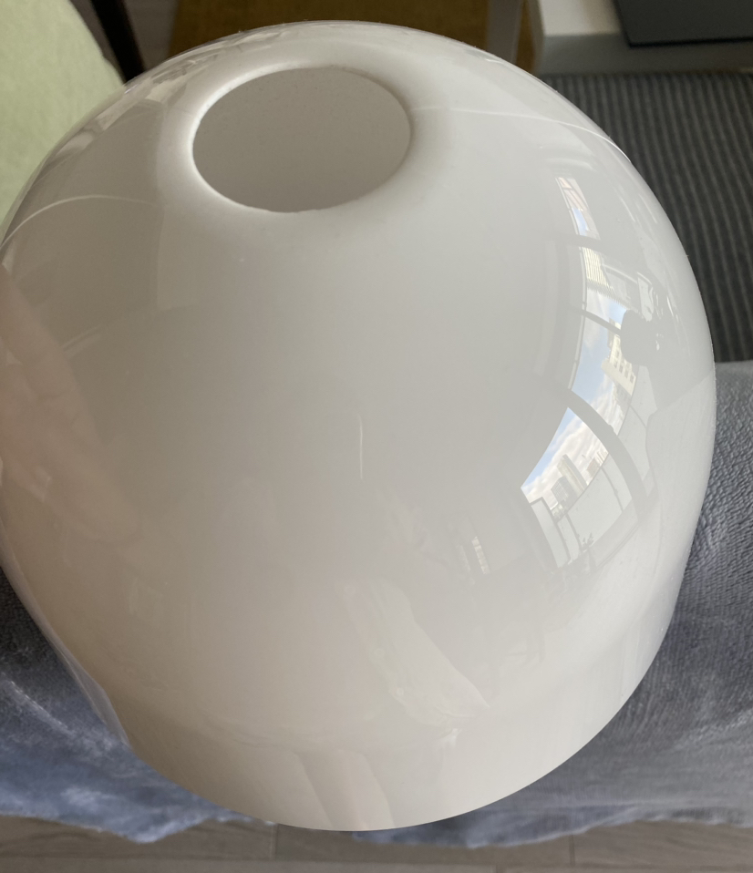 IKEA Hektogram floor uplighter lamp, silver / white bulb free image indicator(3)