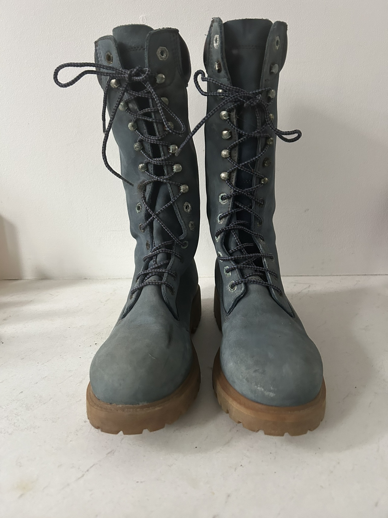 Blue suede Dockster  boots. Size 8 image indicator(6)
