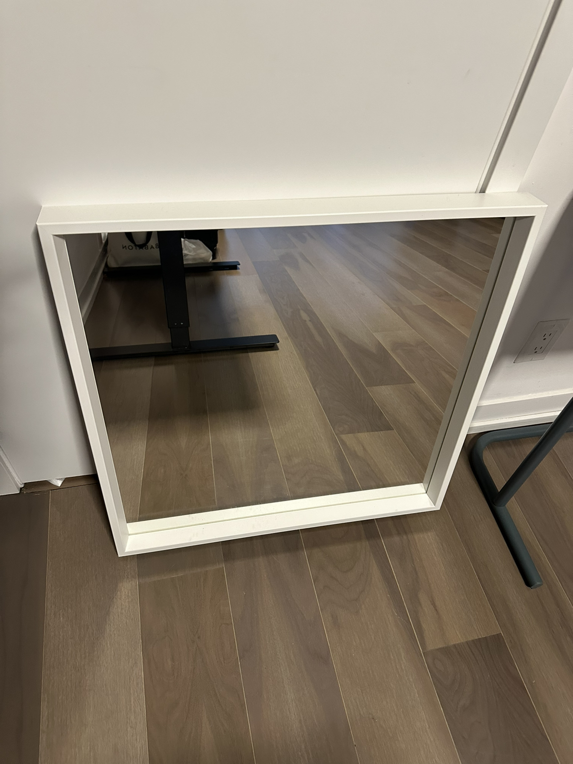 Mirror, white, 65x65 cm (25 5/8x25 5/8 ")
