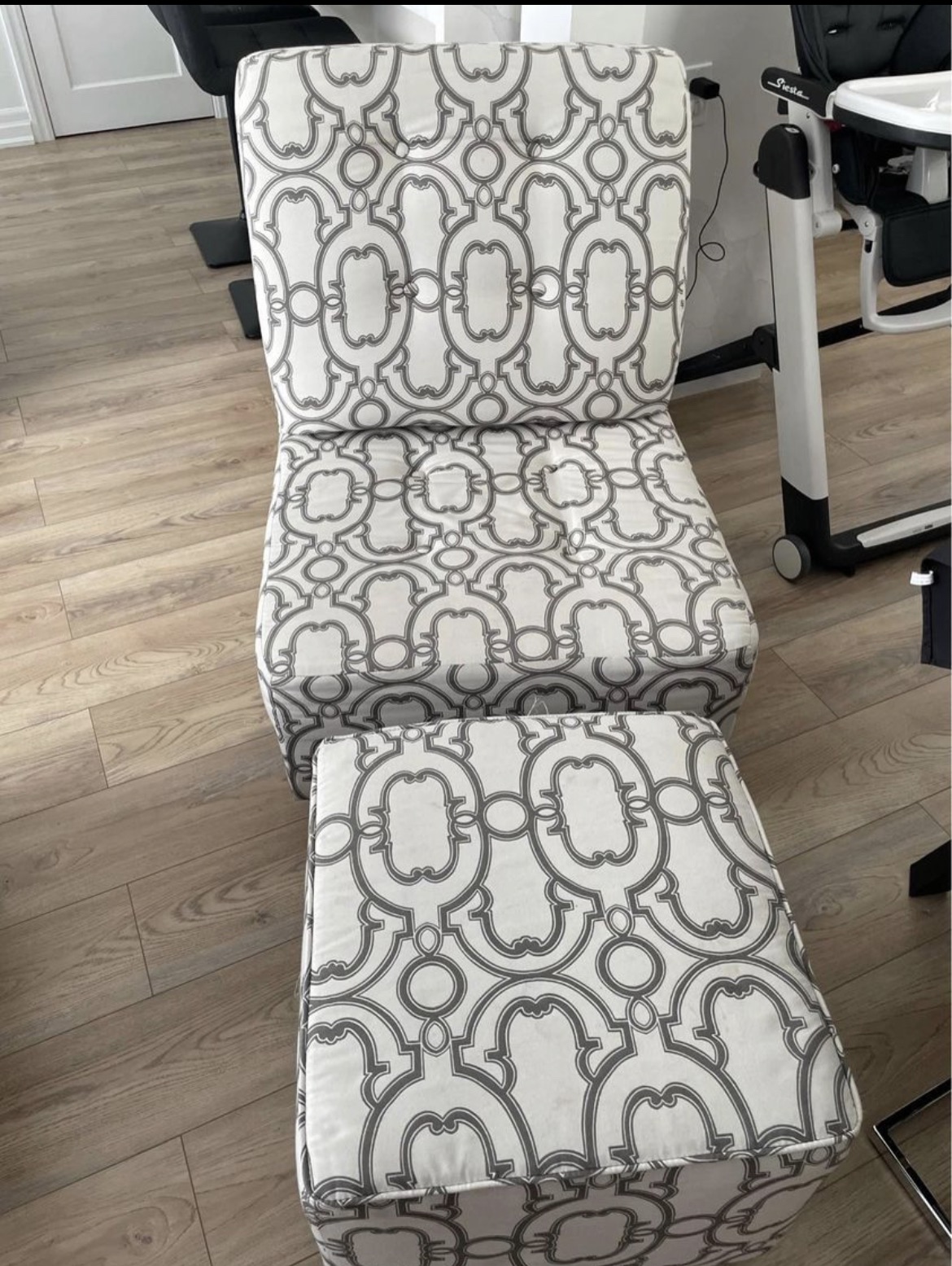 Chair with ottoman