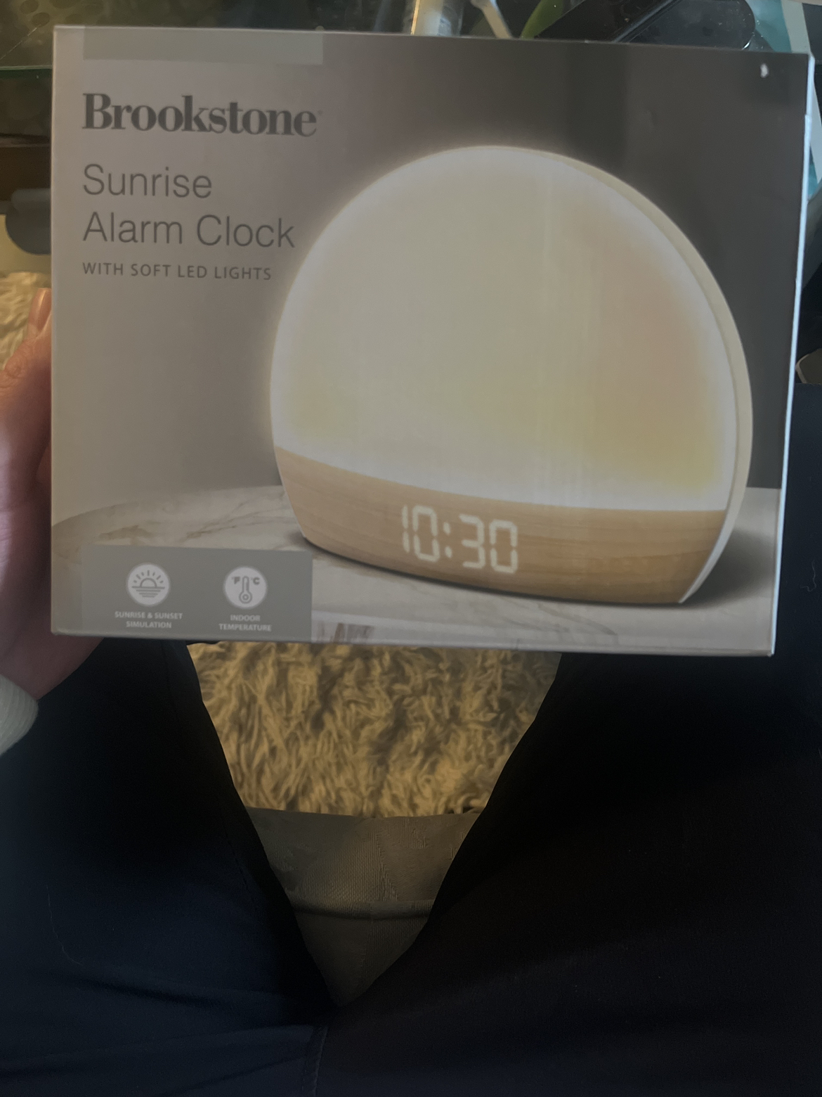 Brookstone Sunrise Alarm Clock with Soft LED Lights - photo 3