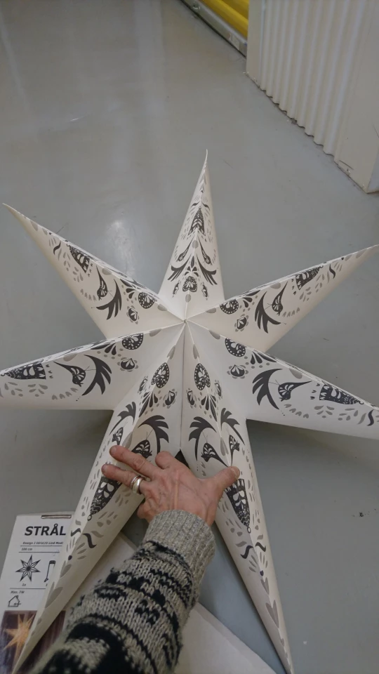 GIANT Ikea Paper Star fold up Strala Christmas New years - photo 3