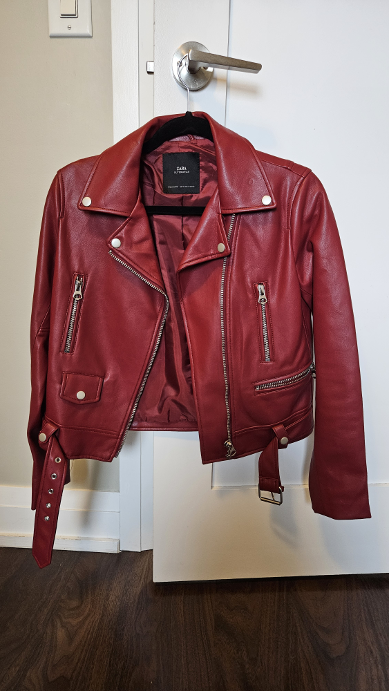 zara leather jacket