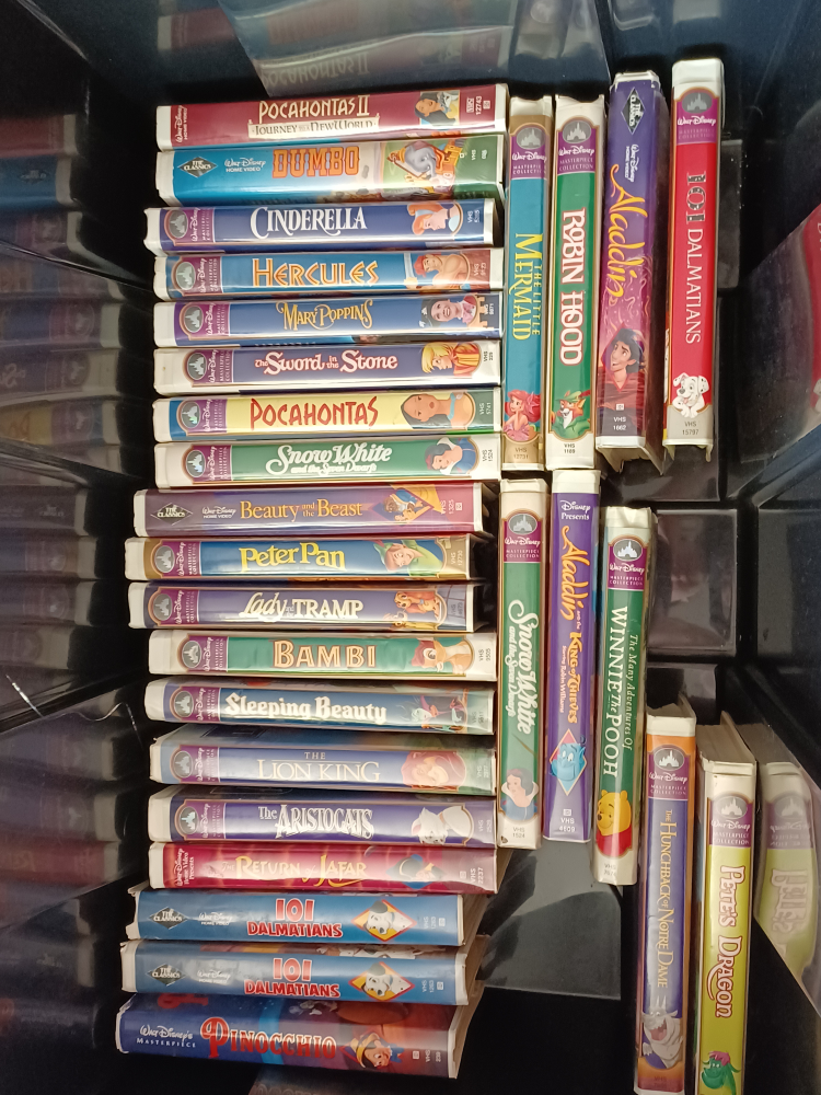 Disney vhs movies opened