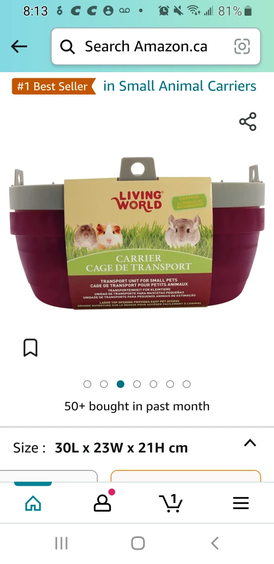 🐹 🐰 🐭 Portable Animal Pet Carrier image indicator(4)