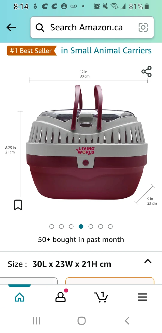 🐹 🐰 🐭 Portable Animal Pet Carrier image indicator(5)