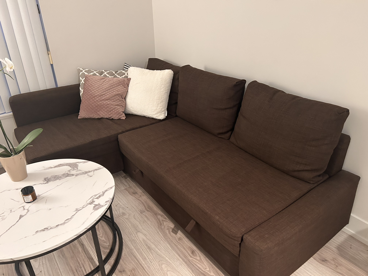 IKEA Brown Friheten Sofa Bed Couch with Storage