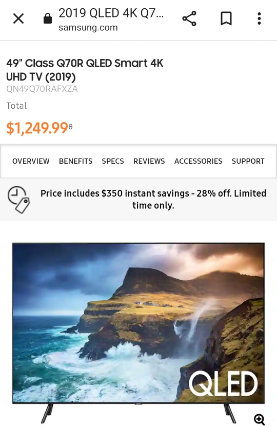 Samsung 49" 4K UHD HDR QLED Tizen Smart TV - photo 3