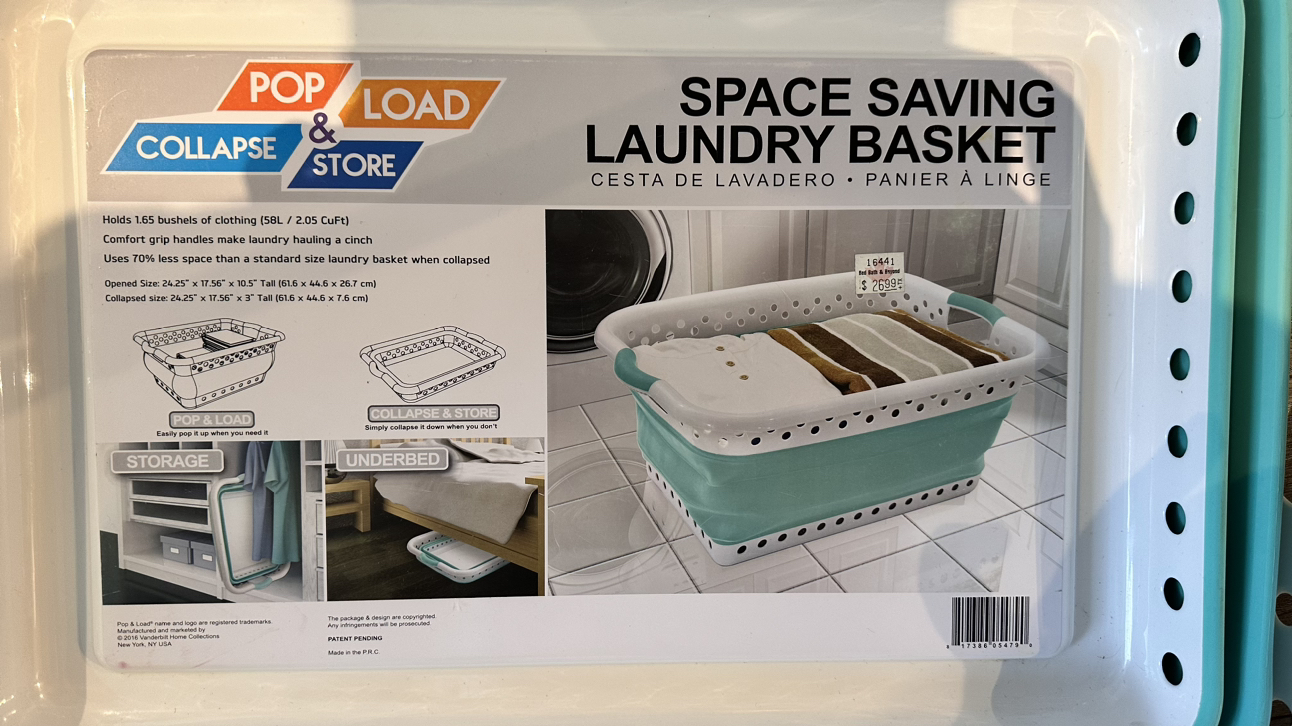 Collapsible Space Saving Laundry Basket - photo 4
