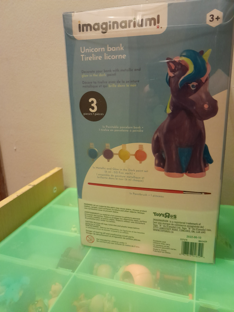 unicorn paint piggy bank new - photo 2
