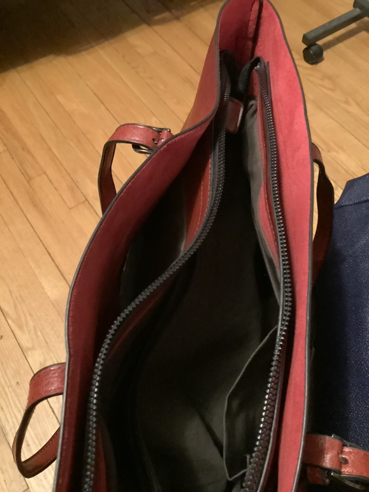 Large red purse. Leather - photo 2