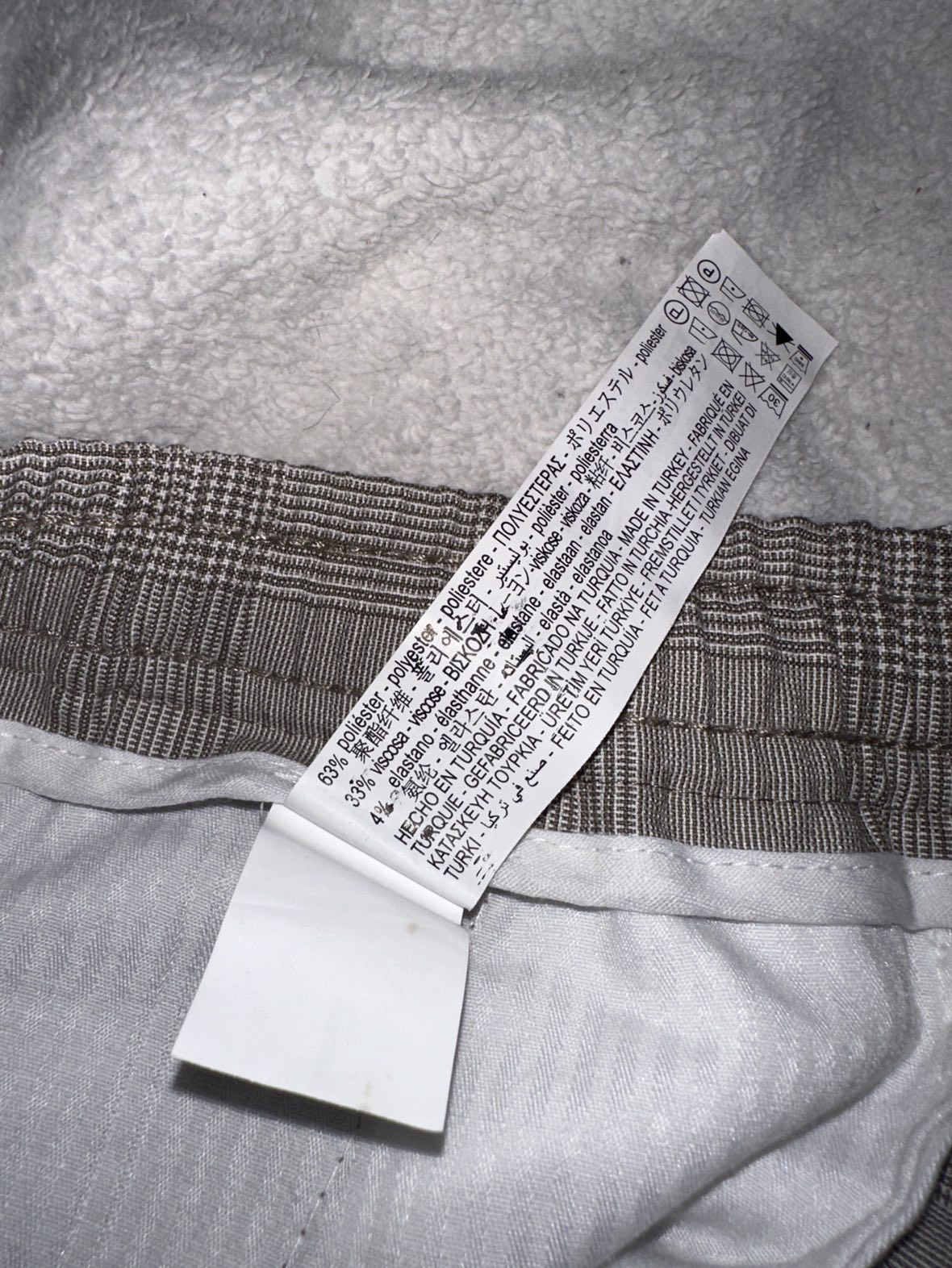 Zara Jogger Fit Trousers (checkered/plaid) image indicator(4)