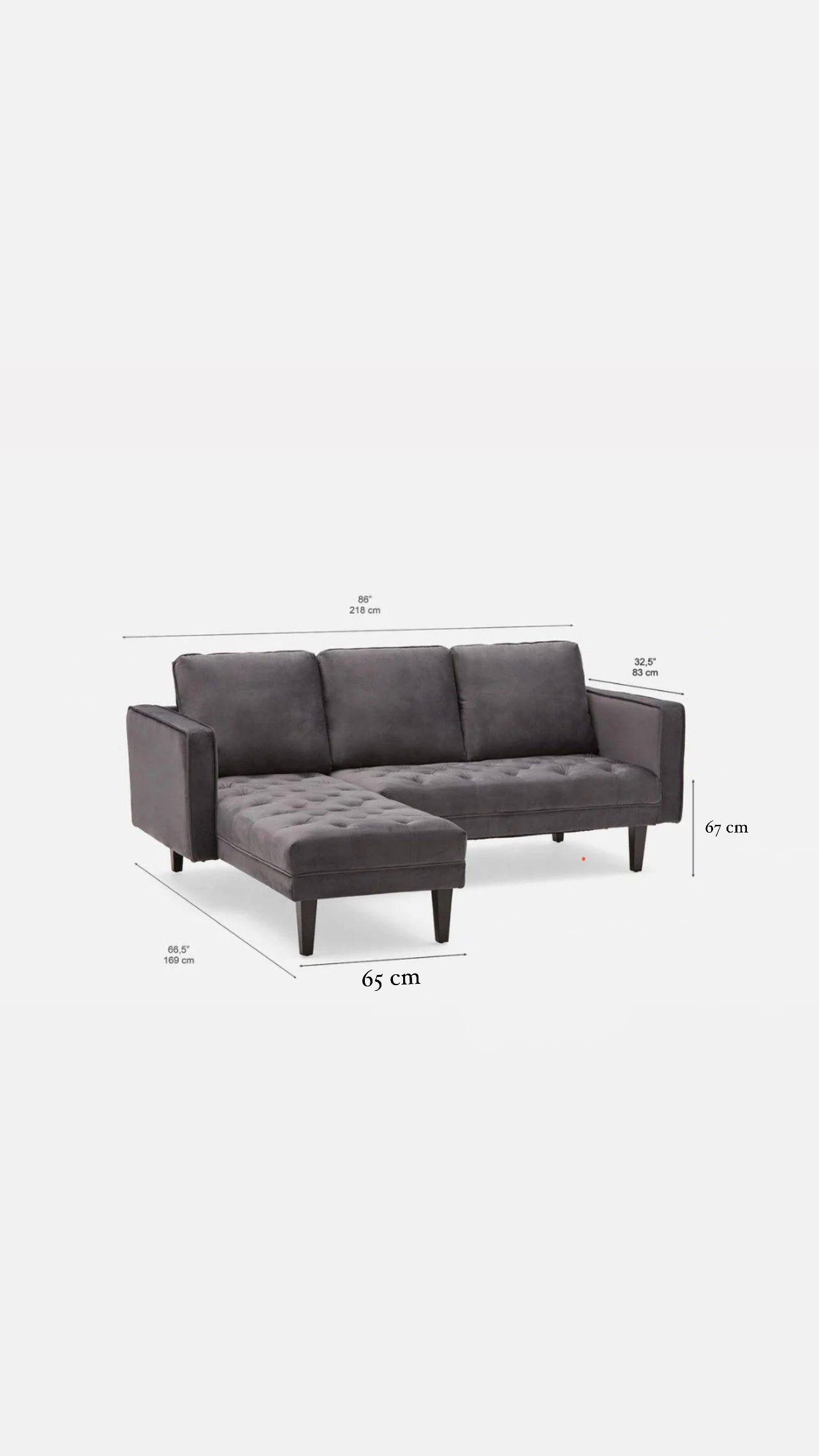 Interchangeable sectional velvet sofa - photo 3