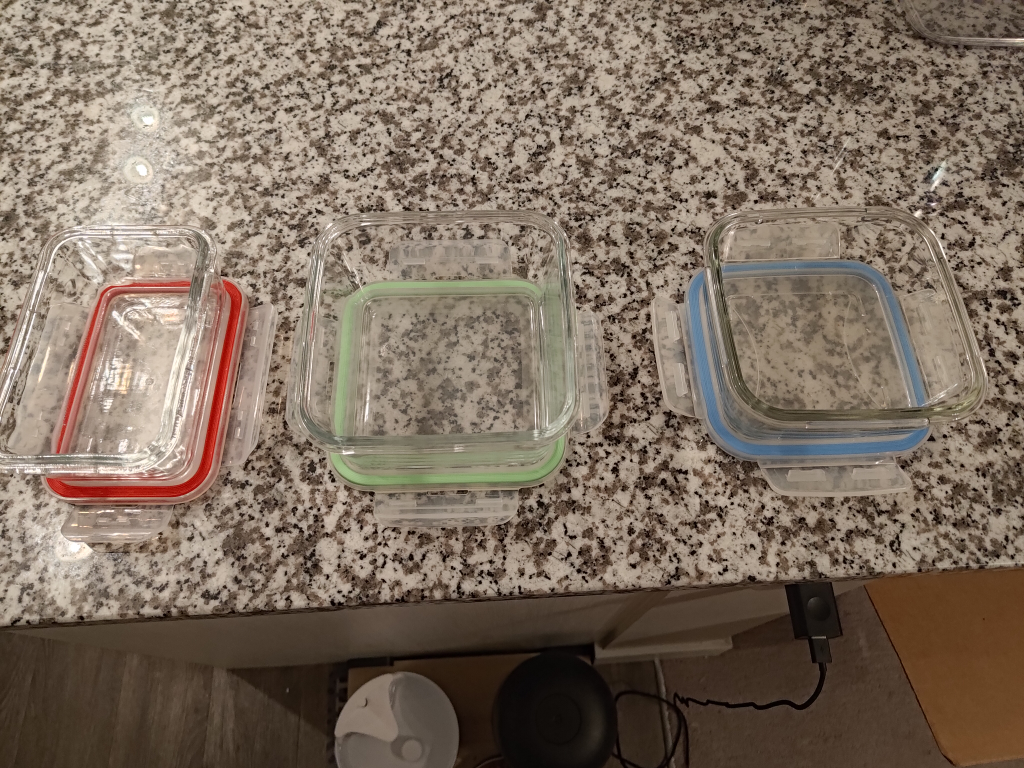 Glass food container