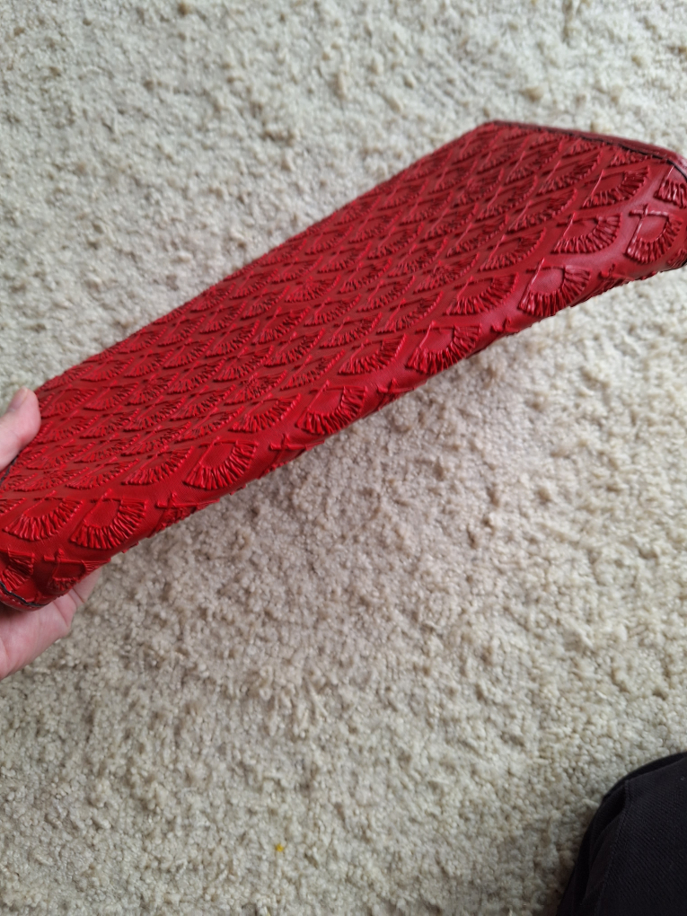 Vintage Karl Lagerfeld Iconic Fan Rubber Clutch Bag. image indicator(3)