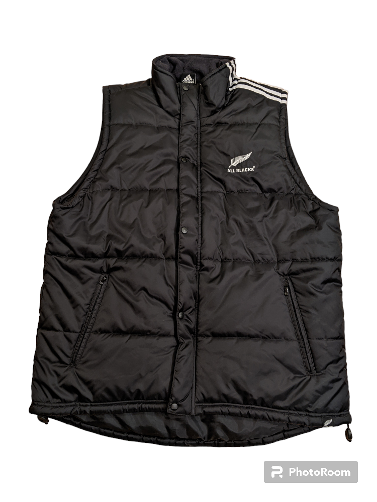 LIKE NEW Adidas New Zealand ALL BLACKS RUGBY winter vest thumbnail