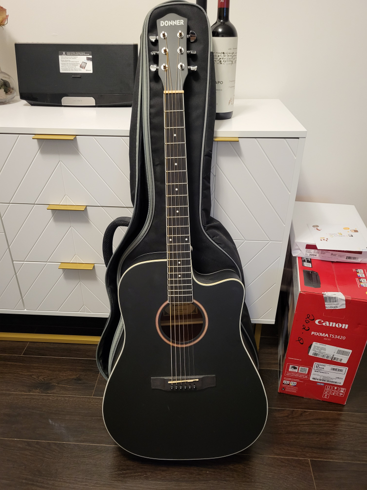 Donner acoustic guitar in black image indicator(2)