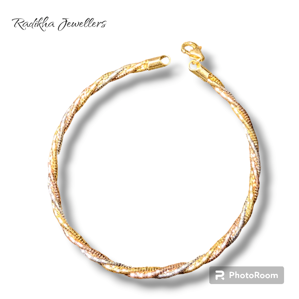 Tri-Color Silver Bracelet 92.5 thumbnail