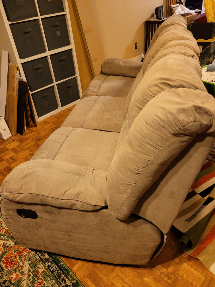 3 Seater Suede Recliner Sofa $650 OBO - photo 3