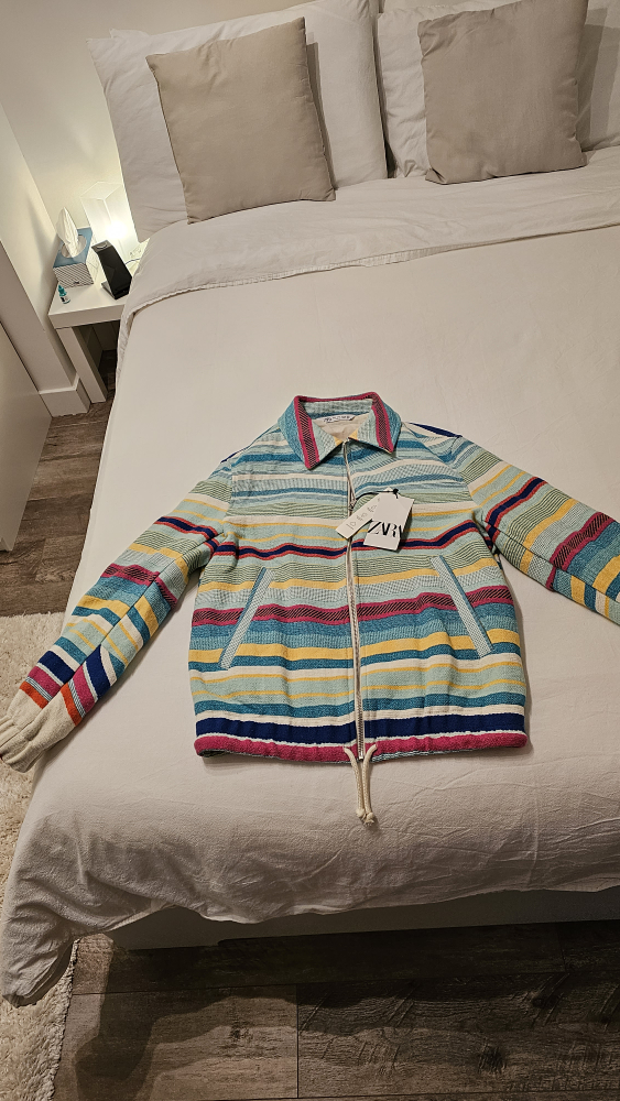 New Men's Striped Bomber Jacket - Zara - photo 2
