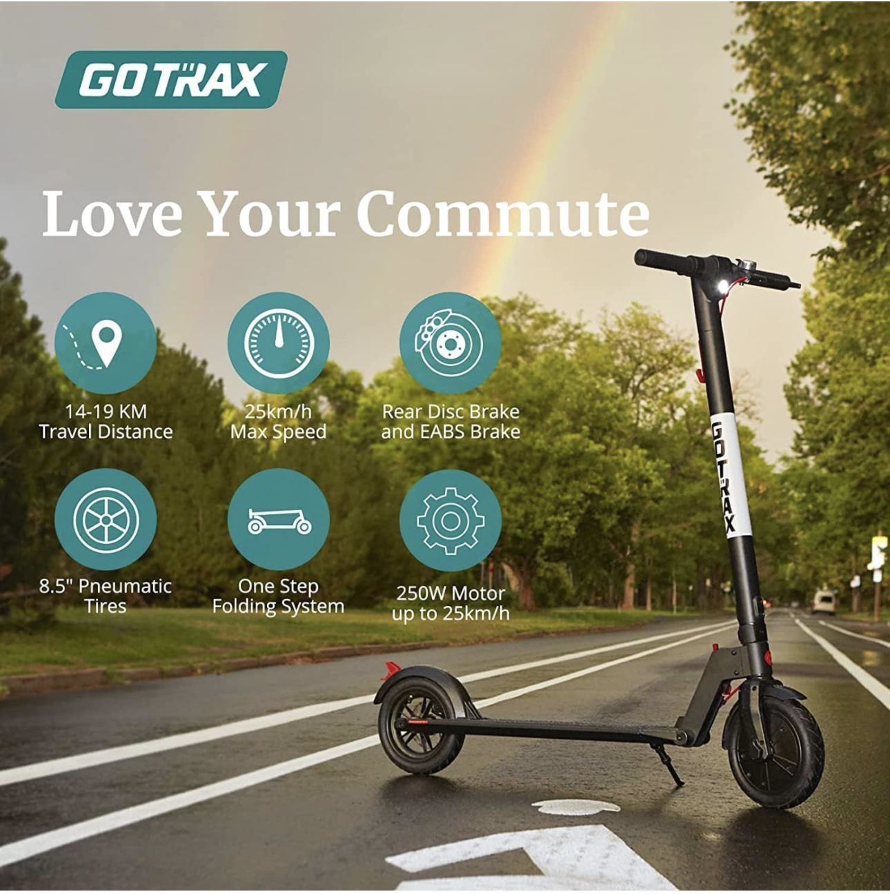 Gotrax GXL V2 Series Electric Scooter, - photo 3