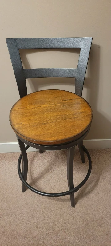 Swivel solid wood stool - never used thumbnail