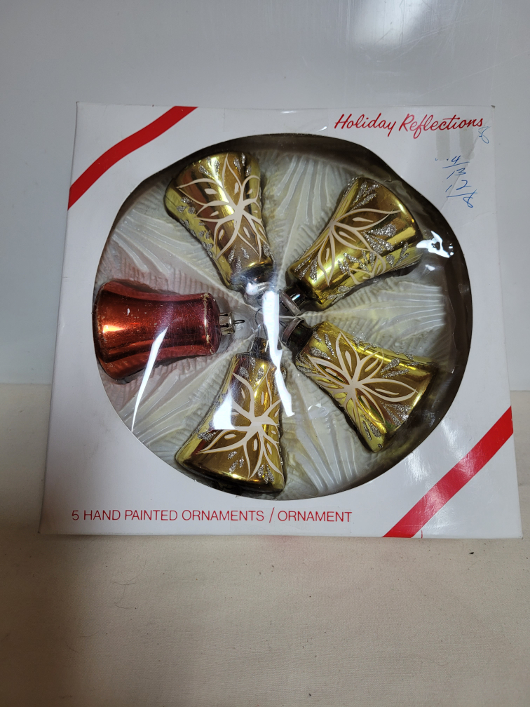 Various  vintage glass ornaments $25/box