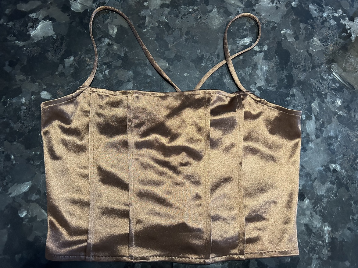 H&M Brown Corset top MOVING SALE, OFFER WELCOME thumbnail