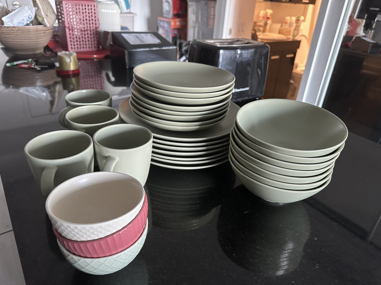 31 piece IKEA plates and cups