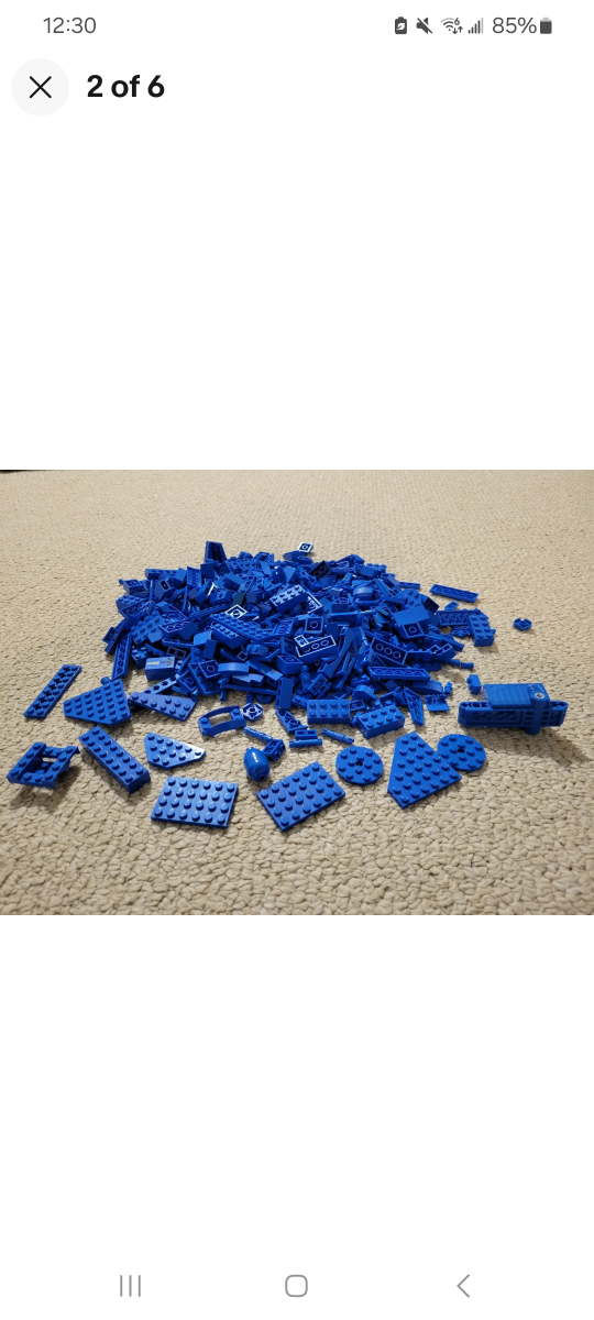Lot of 750 Blue Lego Plates, Bricks, Slopes, Specialty Pieces image indicator(2)