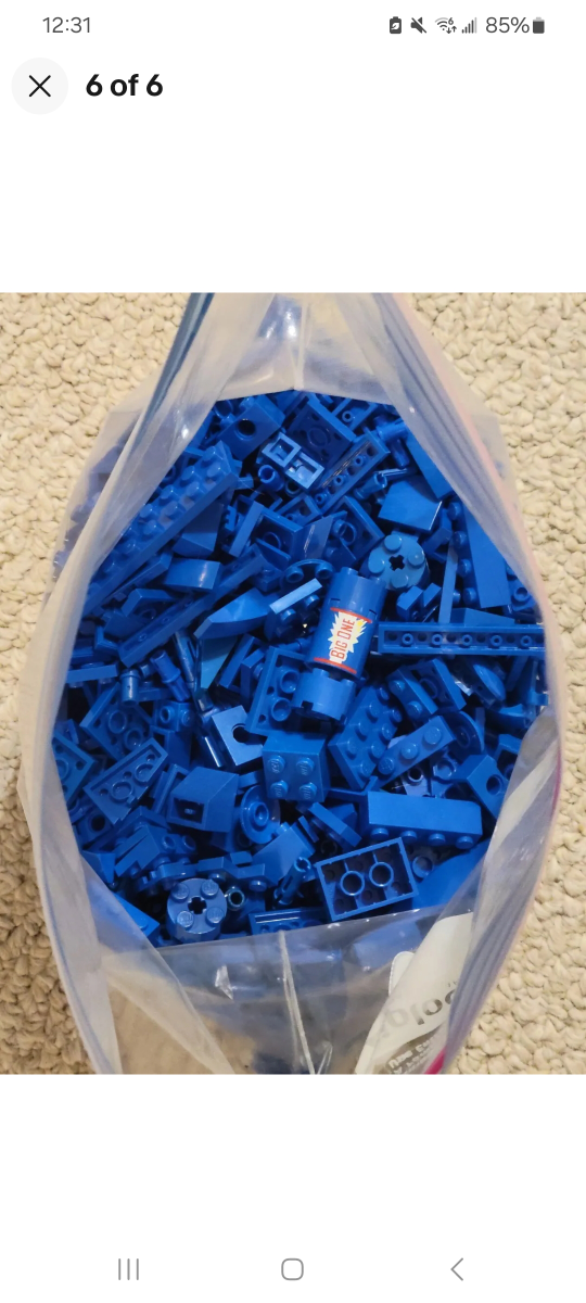 Lot of 750 Blue Lego Plates, Bricks, Slopes, Specialty Pieces image indicator(5)