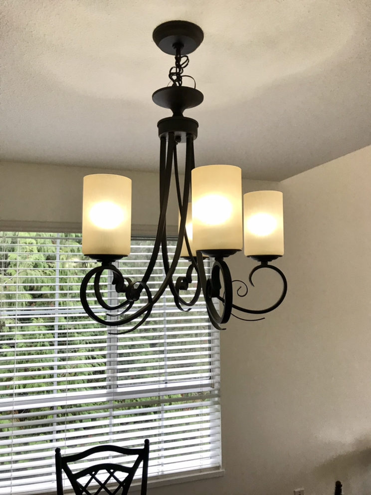 5 light Chandelier  #freecycle - photo 3