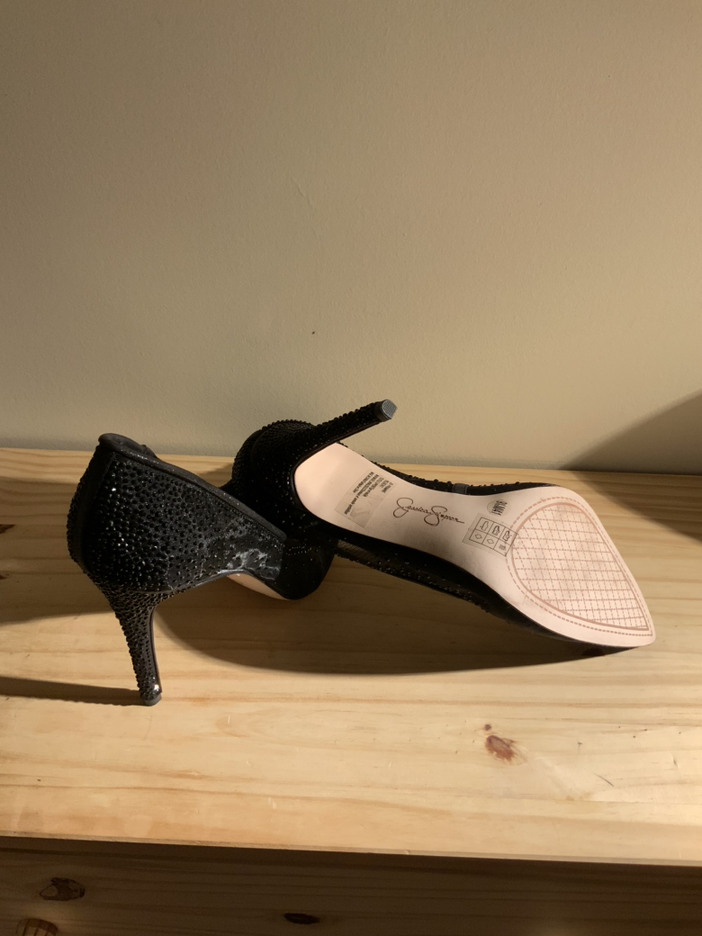 Rhinestone and mesh heels - photo 5