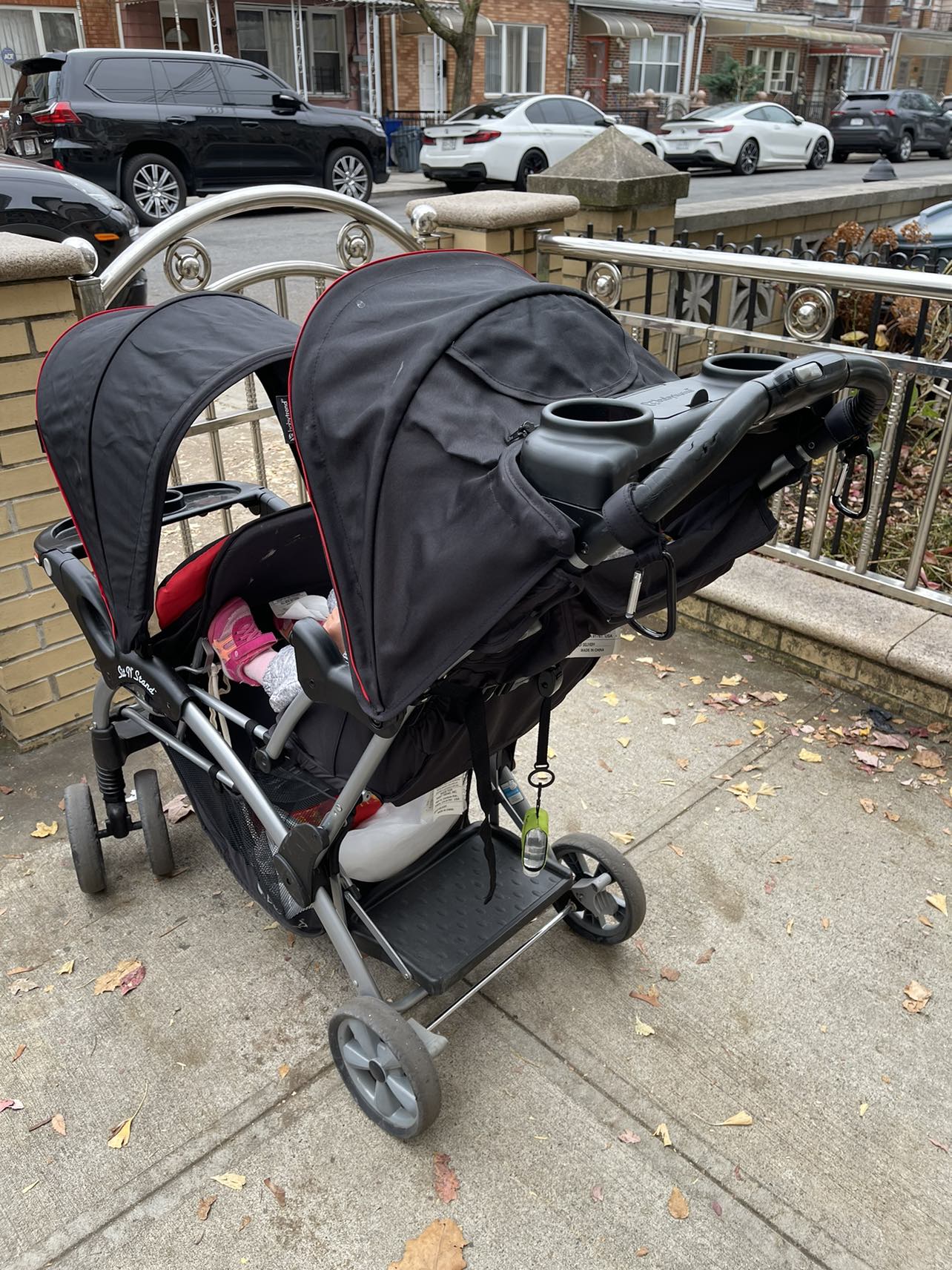 Baby Trend Sit N' Stand Double Stroller - Optic Red - photo 3