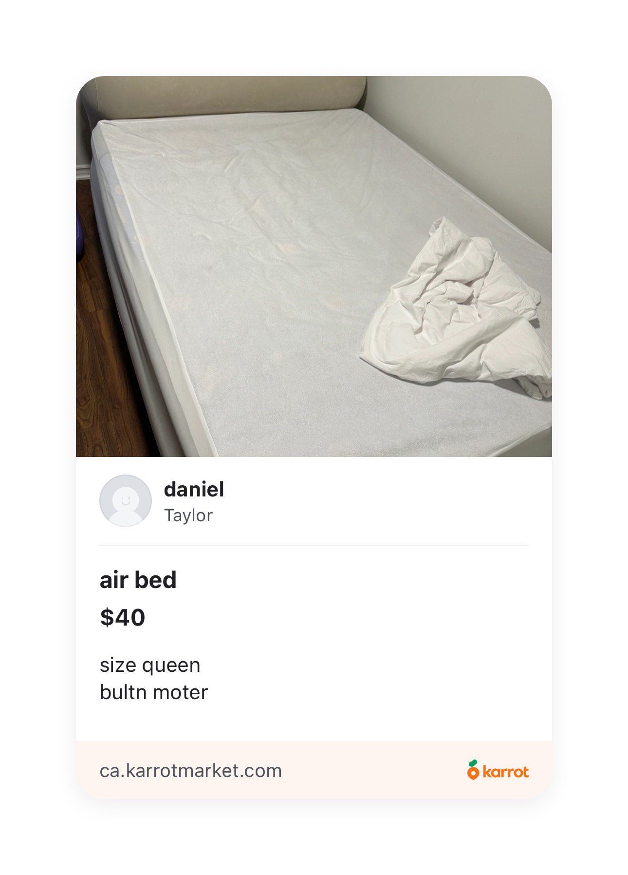 air mattress