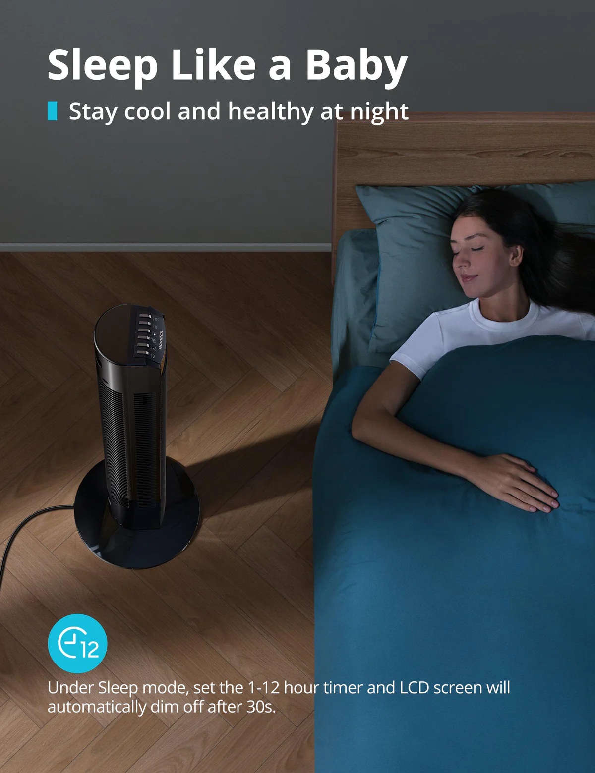 (BRAND NEW!) Portable Tower fan w Remote control, Quiet cooling - photo 5