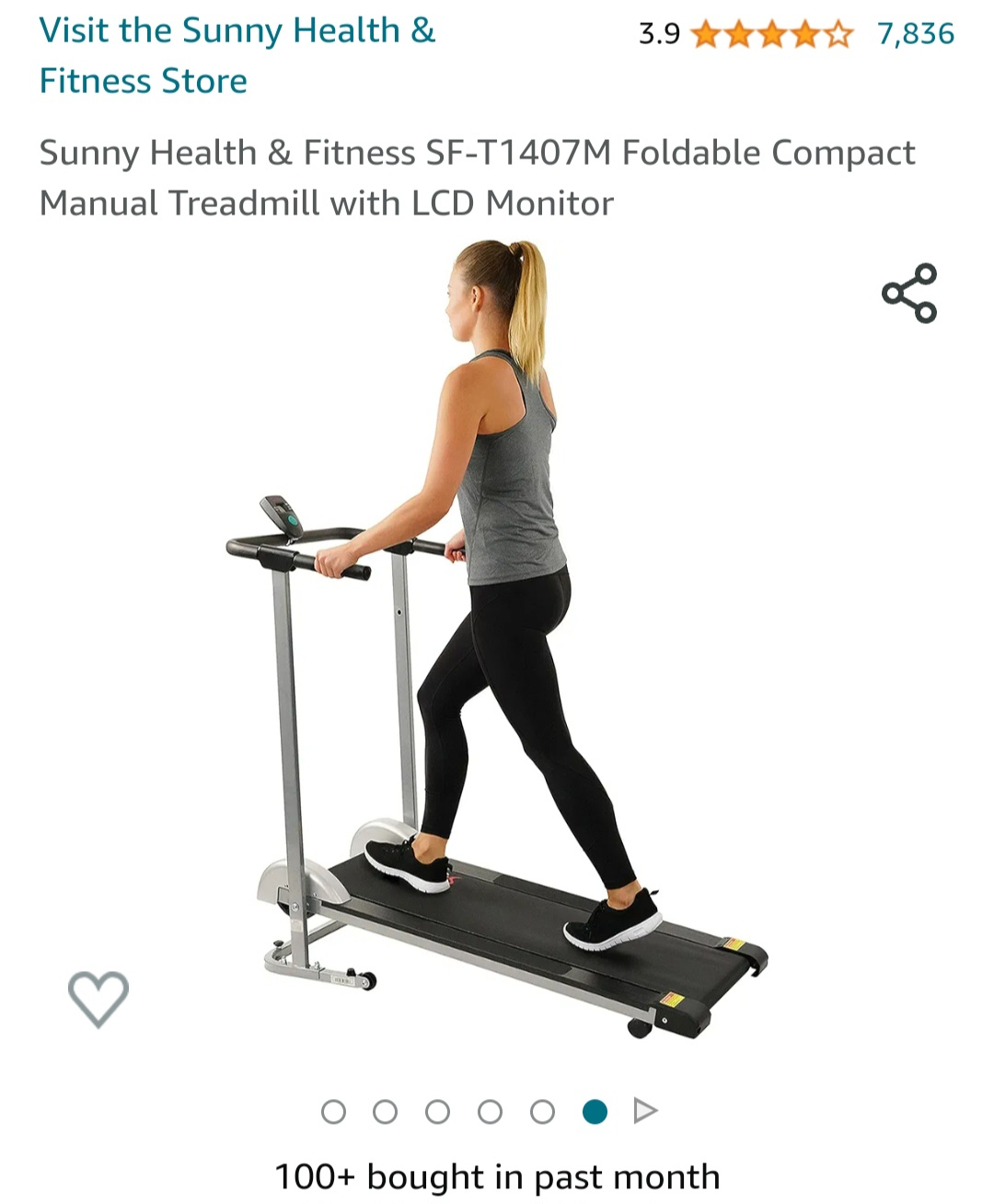 Manual Treadmill Sunny Health and Fitness image indicator(2)