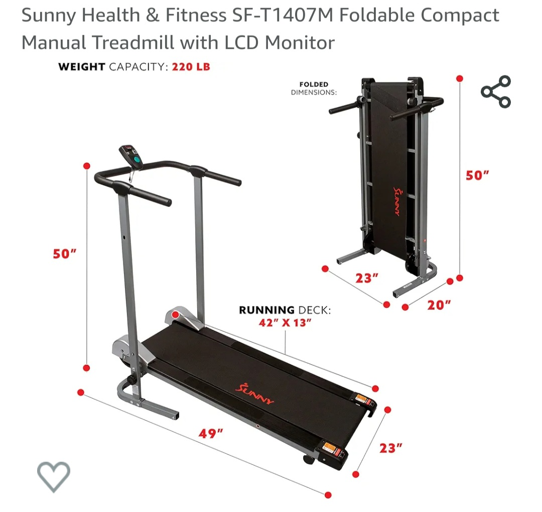 Manual Treadmill Sunny Health and Fitness image indicator(3)