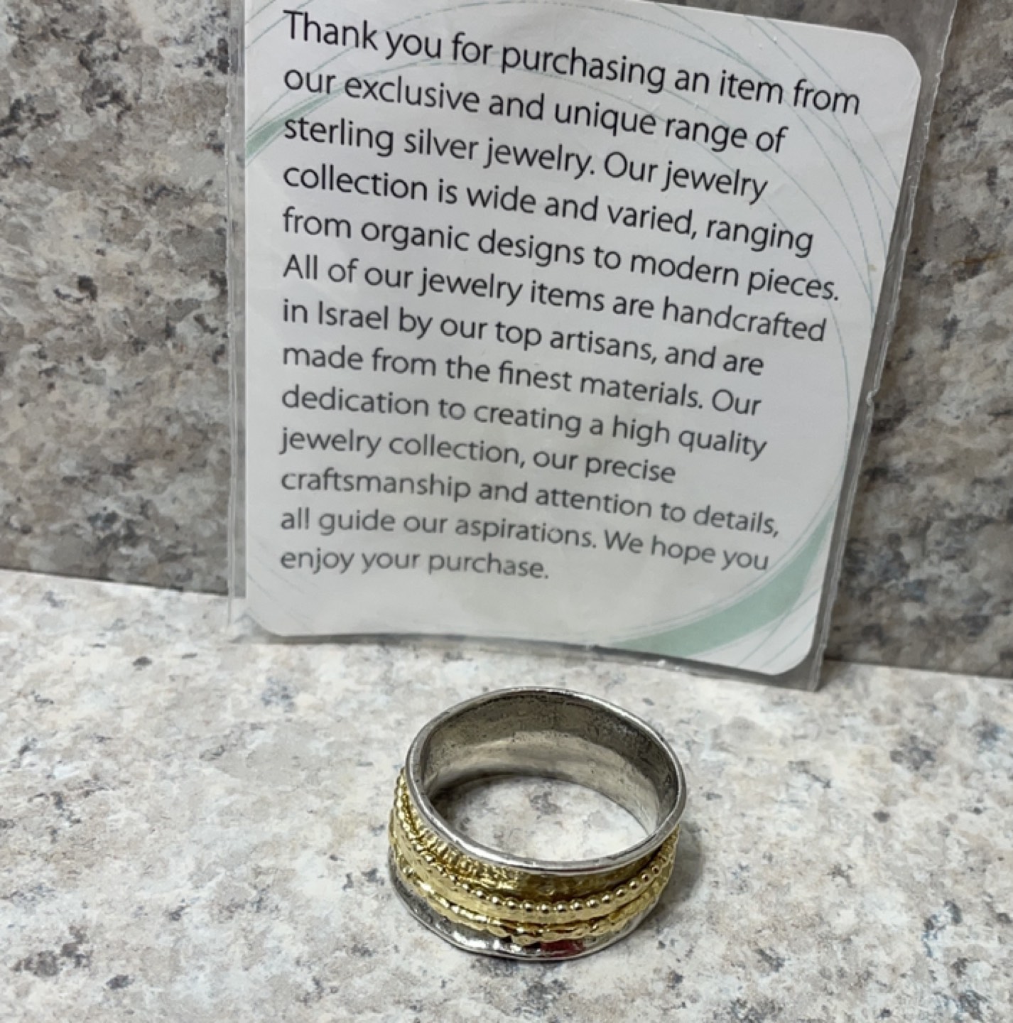 925 sterling silver spinner/meditation ring - photo 3