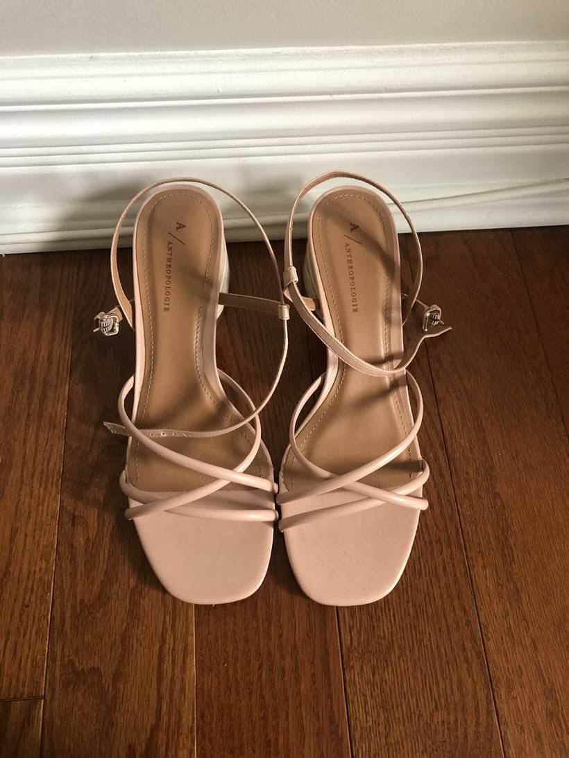 Strappy block heel sandals from Anthropologie