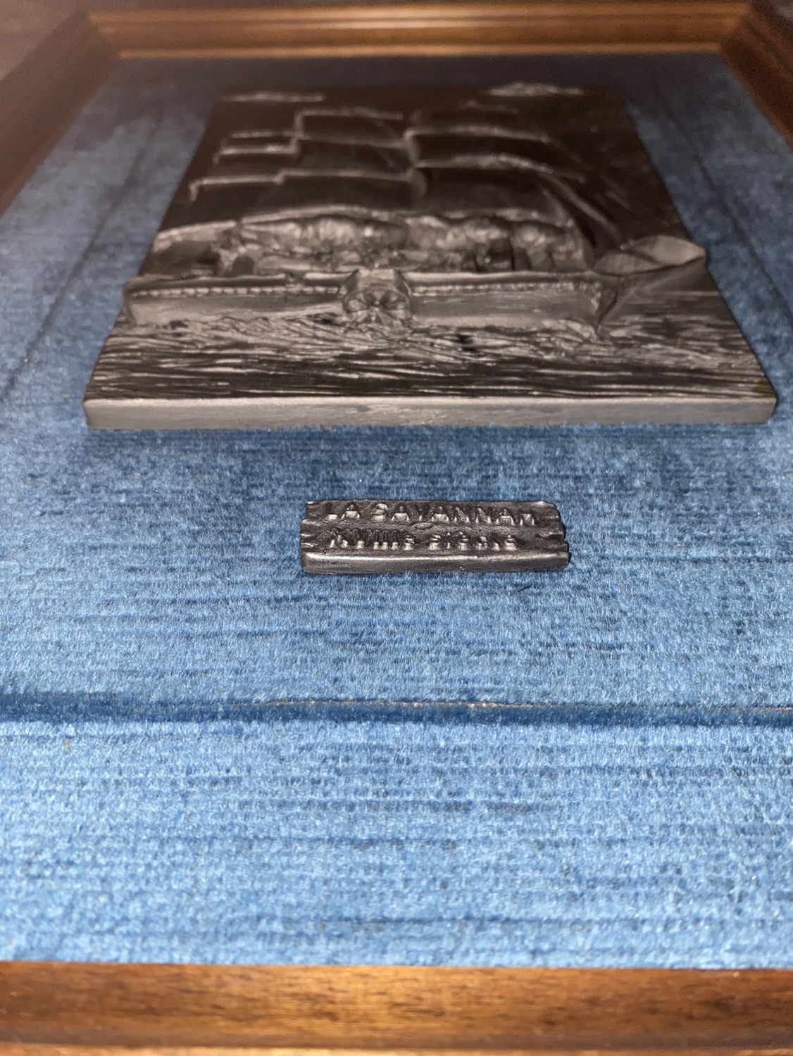 Vintage Pewter Artwork - set of 2 framed ships image indicator(9)