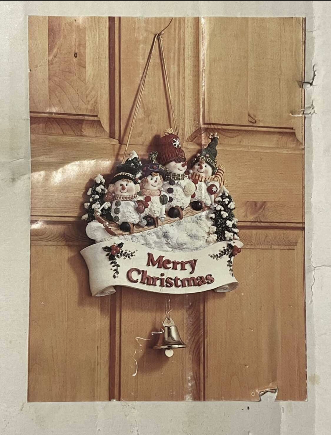 Hanging ceramic snowman family image indicator(4)