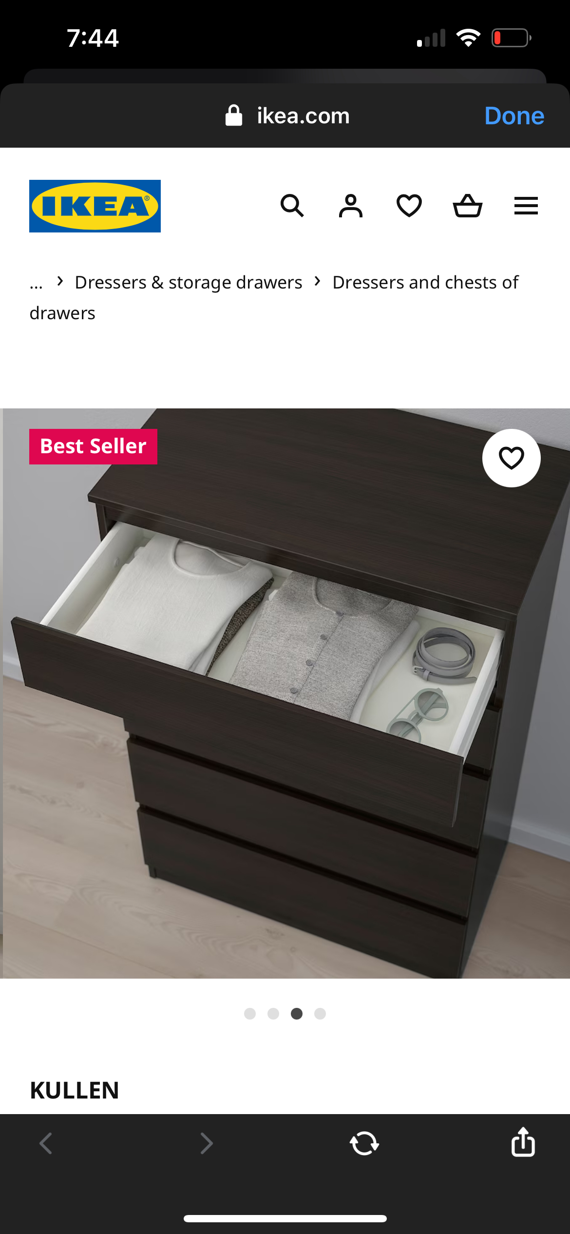 IKEA 5 drawer chest (KULLEN) - photo 4