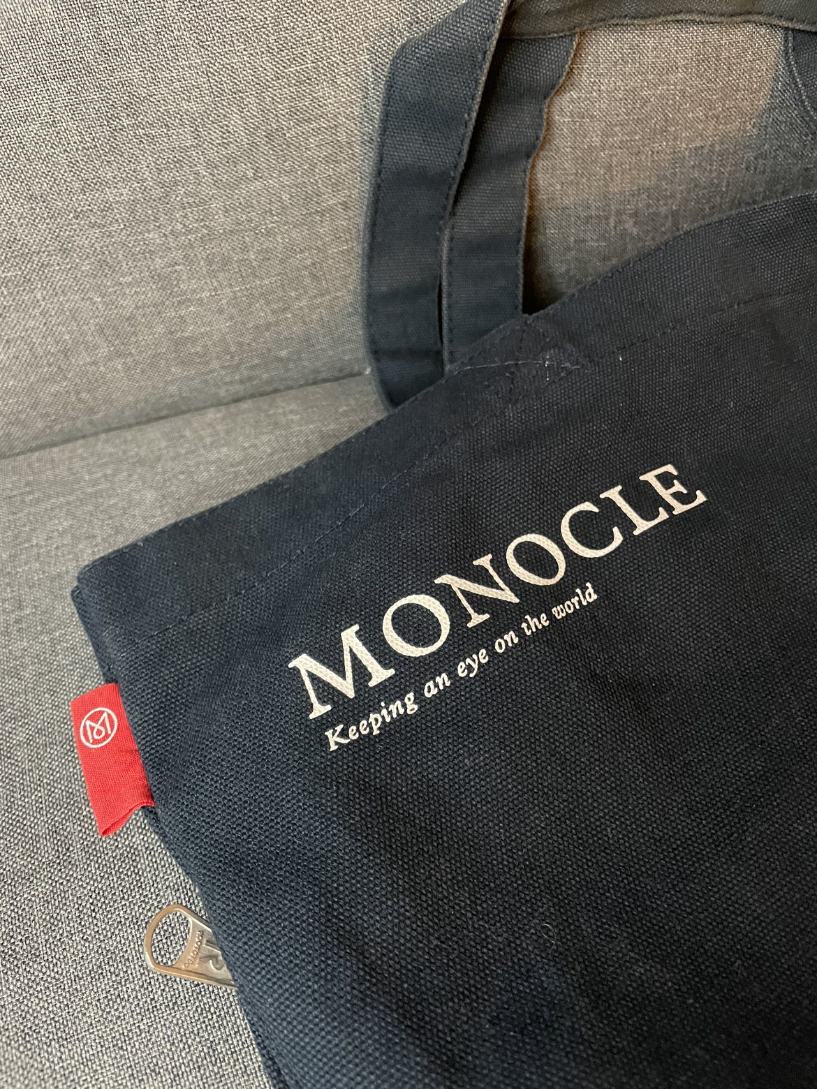 Monocle Navy Blue Tote Bag image indicator(4)